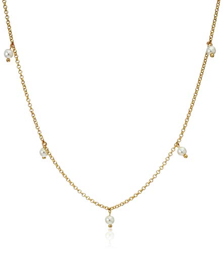 Lucky Brand Jewelry Collar de perlas con cuentas, dorado