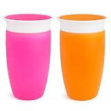 Munchkin Miracle 360 Sippy Cup, Pink/Orange, 10 Ounce, 2 Count