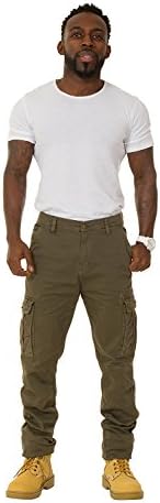 Men's Slim Fit Cargo Pants - Army Green Cargo pocket fashion Pants Combat