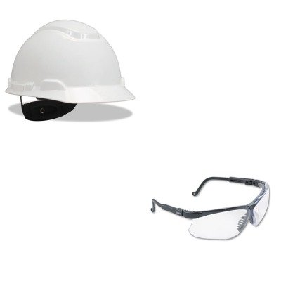 KITMMMH701RUVXS3200 - Value Kit - Uvex Genesis Wraparound Safety Glasses (UVXS3200) and 3m H-700 Series Hard Hat with 4 Point Ratchet Suspension (MMMH701R)