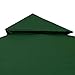 Yescom 10x10Ft UV30+ Gazebo Replacement Top for 2 Tier Outdoor Canopy Cover Patio Backyard Party Deck Green