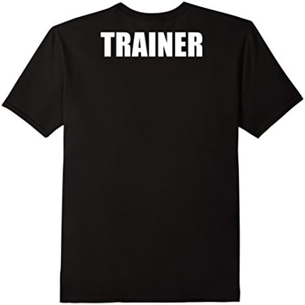 Mens Trainer T-Shirt Written on Back Small Black