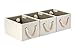 StorageWorks Storage Baskets for Shelves, Foldable Fabric Closet Storage Bins with Handles, Fabric Storage Bins Clothes Organizer, Beige, White & Ivory, 3-Pack, Small