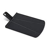 Joseph Joseph 60040 Chop2Pot Foldable Plastic Cutting Board 19-inch x 10.75-inch Chopping Board Kitchen Prep Mat with Non-Slip Feet 4-inch Handle Dishwasher Safe Lays Flat Folds Up, Large, Black
