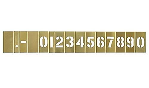 Deezio Curb Stencil Kit for Address Painting, 4 inch Brass Interlocking ...