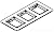 Wiremold 837B Solid Brass 3-Gang Carpet and Tile Combination Cover Flange 13-5/16 Inch x 6-1/16 Inch OmniBox