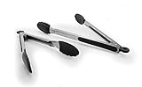 Oneida Stainless Steel Kitchen Tongs With Silicone Head, Set Of 2