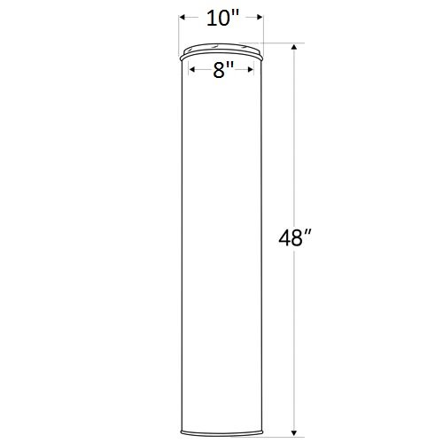 Shasta Vent 8" x 48" Class A, All Fuel, Double Wall, Insulated, SS  "Chimney Pipe"  8" Dia. x 48" Length