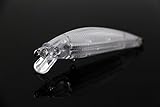 Croch Blank Crankbaits Unpainted Fishing Lure with Tackle Box (30PCS)