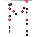 MOWO Paper Garland Circle Dots Hanging Decor, 2.5'' in Diameter,10-feet (Black/red/White, 2pc)