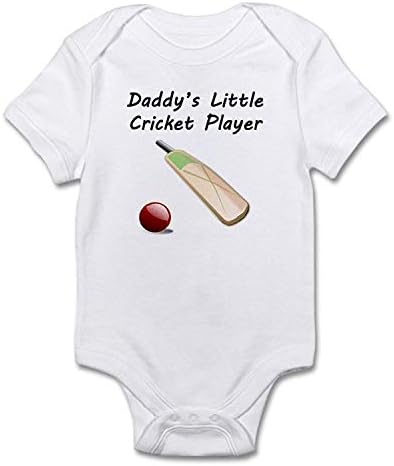 Daddys Little Cricket Player Christmas Baby Bodysuit for Newborn Baby
