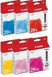 Canon PGI-29 LUCIA Series Color Ink Tanks - Six Color Pack for PIXMA PRO-1 Printer