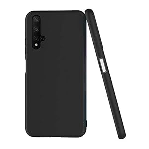 AICEK Compatible con Honor 20 Cover, Silicone Custodia Molle di TPU Sottile Bumper Case Nero - immagine 5