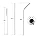 Muzerdo Stainless Steel Straws, Amazer 10.5 inches Reusable Drinking Straws for 20 or 30 oz Tumblers, 4 Straight + 4 Bent + 8 Silicone Covers + 2 Brushes +1 Pouch