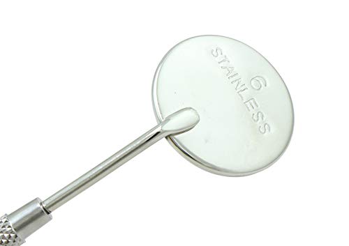 PBI 6.2 inch - Mouth Mirror Premium Quality Magnifying Glass Dental Mirror for Teeth Examining Periodontal Dentist Mirror - High Grade Stainless Steel