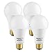 TORCHSTAR 3-Way LED Bulb A21, 3 Way LED Light Bulbs 40/60/100W Equivalent, UL & ES Listed, Flicker Free Bulb for Floor, Table, Touch Lamp, E26 Standard Base, Non-dimmable, 2700K Soft White, Pack of 4