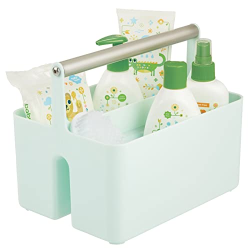 mDesign Plastic Shower Caddy Storage Organizer Utility Tote, Divided