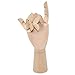 Wooden Left Hand Manikin Male -- Sectioned Full Hand Artist Mannequin -- Yazycraft