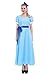 ROLECOS Womens Dressing Princesse Short Sleeves Cosplay Maxi Dresses Blue M