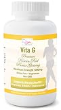 Premium Asian Ginseng - 6 Yr Matured Korean Red Panax Ginseng Root Extract - Max Strength 1000mg 8-10% Ginsenosides per Serving - Organically Grown  90 Veggie Caps - No GMO - Gluten & Cruelty Free