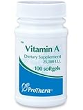 Klaire Labs Vitamin A - High Potency 25000 IU Dose (7,500mcg RAE) from Fish Liver Oil, Preformed Retinol Form (100 Softgels)