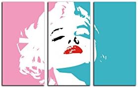 PrettyArt 3 Pieces Modern Canvas Painting Wall Art The Picture For Home Decoration Marilyn Monroe Poster Oil Canvas Art Andy Warhol Art Picture Print On Canvas Giclee Artwork For Wall Decor