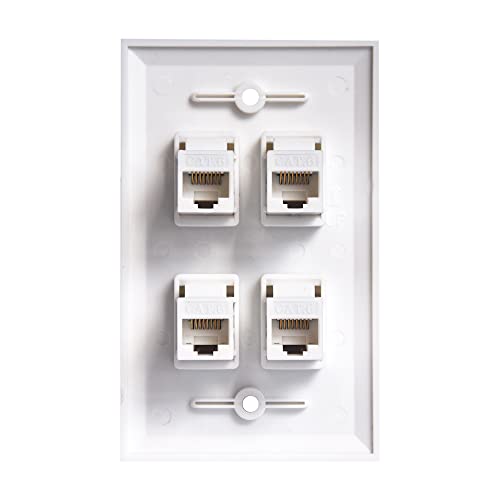 Wall Plate 4 Port Cat6 Cable Wall Plate Female to