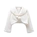 SK Studio Girls Princess Faux Fur Flower Bolero Shrug Party Wedding Dress Up Ivory
