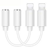 MOOSENG Lightning to 3.5mm Headphone jack aux adapter for iPhone 7/7 Plus -(iOS 10.2,10.3), White