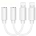 MOOSENG Lightning to 3.5mm Headphone jack aux adapter for iPhone 7/7 Plus -(iOS 10.2,10.3), White