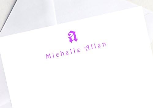 Monogram Stationary Set, Monogram Note Cards for Women, Monogrammed Note Cards with Envelopes Set of 10, Professional Stationary for Women