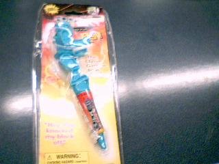 2001 Mattel, Inc. Ink Big! Rock 'em Sock 'em Retractable Blue Ballpoint Pen Toy Item#15112