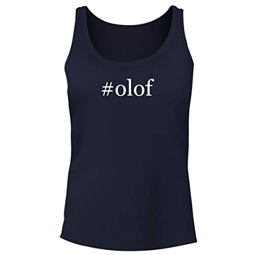 One Legging it Around #olof - Women's Hashtag Funny Soft Tank Top, Navy, Large