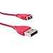 YGDZ 3Pcs Different Color Replacement USB Charger Charging Cable for Fitbit Charge HR Band Wireless Activity Bracelet,Purple,White,Red