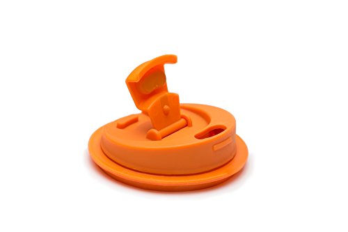 Jarware 82615 Drink, Orange Lid for Regular-Mouth Mason Jars - Thumbnail 2