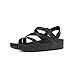 FitFlop Womens The Skinny Z-Cross Slingback Sandal Shoes, All Black, US 8