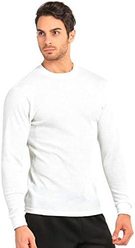 Duofold Men's Mid Weight Wicking Crew Neck Top, Winter White