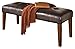 Signature Desig by Ashley Lacey Tufted Upholstered Dining Room Bench, Medium Brown