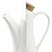 Oil Dispenser Bottle, 8.45 FL OZ (250 ML), 77L Ceramic Tabletop Olive Oil Dispenser Bottle - Soy Sauce or Vinegar Cruet with Pourer - Modern White Ceramic Dinner Liquid Condiment Dispenser