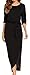 LuckyMore Women's Maxi Dress 3/4 Sleeve Slit Casual Wrap Long Party Dresses primary