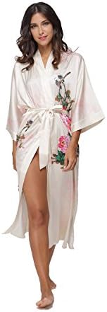 The Bund TheBund Women's Watercolor Floral Kimono Robe Long