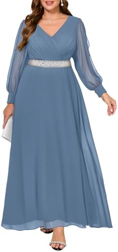 j kara plus size formal dresses NWT $229 SIZE 18W J Kara Women's Plus Size 3/4 Sleeve V-Neck Beaded Long Gown