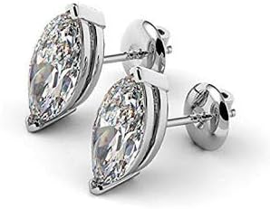 2 00 Ct Diamond Studs Solitaire Earrings Real Solid 14k White Gold
