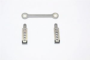 GPM For Traxxas 1/16 Mini E-Revo, Mini Slash Aluminum Rear Body Post With Mount - 3Pcs Gray Silver