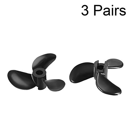 image for uxcell RC Boat CW CCW Propeller 4mm Shaft 3 Vanes 36mm Fan Shape Pasti