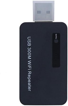 Mini Repeater MOKAO 300M Wireless Mini USB WiFi Repeater Network Router Signal Range Extender (Black)