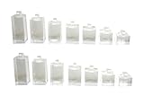 Clear Acrylic Jewelry Display Stand for Ring, Square base, Pack of 14