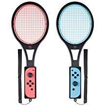 Snakebyte Tennis: Pro - Tennis Racket for Nintendo Switch Joy-Con Controller for Mario Tennis Aces Twin Pack. - Nintendo Switch