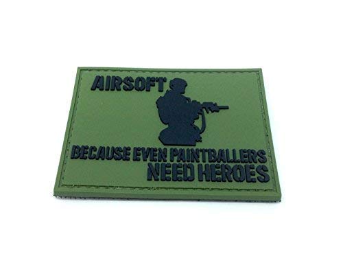 Airsoft Because Even Paintballers Need Heroes Green Airsoft PVC Patch
