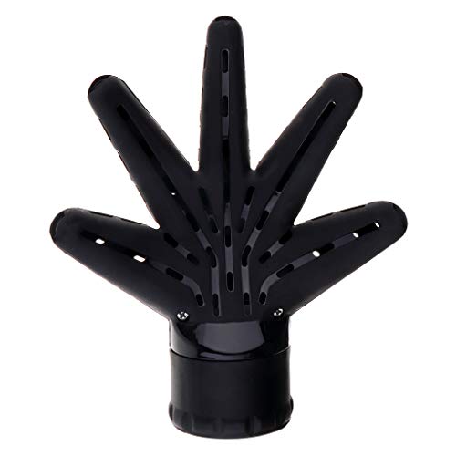 Tuu Hand Diffuser Hair Dryer Hairdressing Salon Curly Hair Style Tools Accessory Hairstyle (Black)